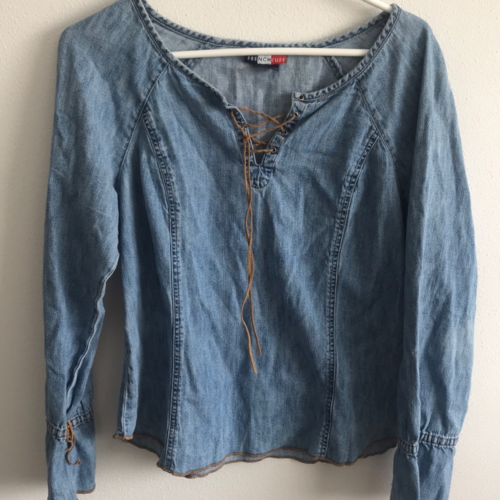Boho denim shirt